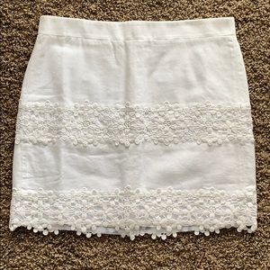 J Crew Factory Floral Lace Skirt